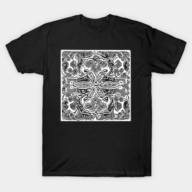 Paisley Print - Crimson Aesthetic T-Shirt by BubbleMench